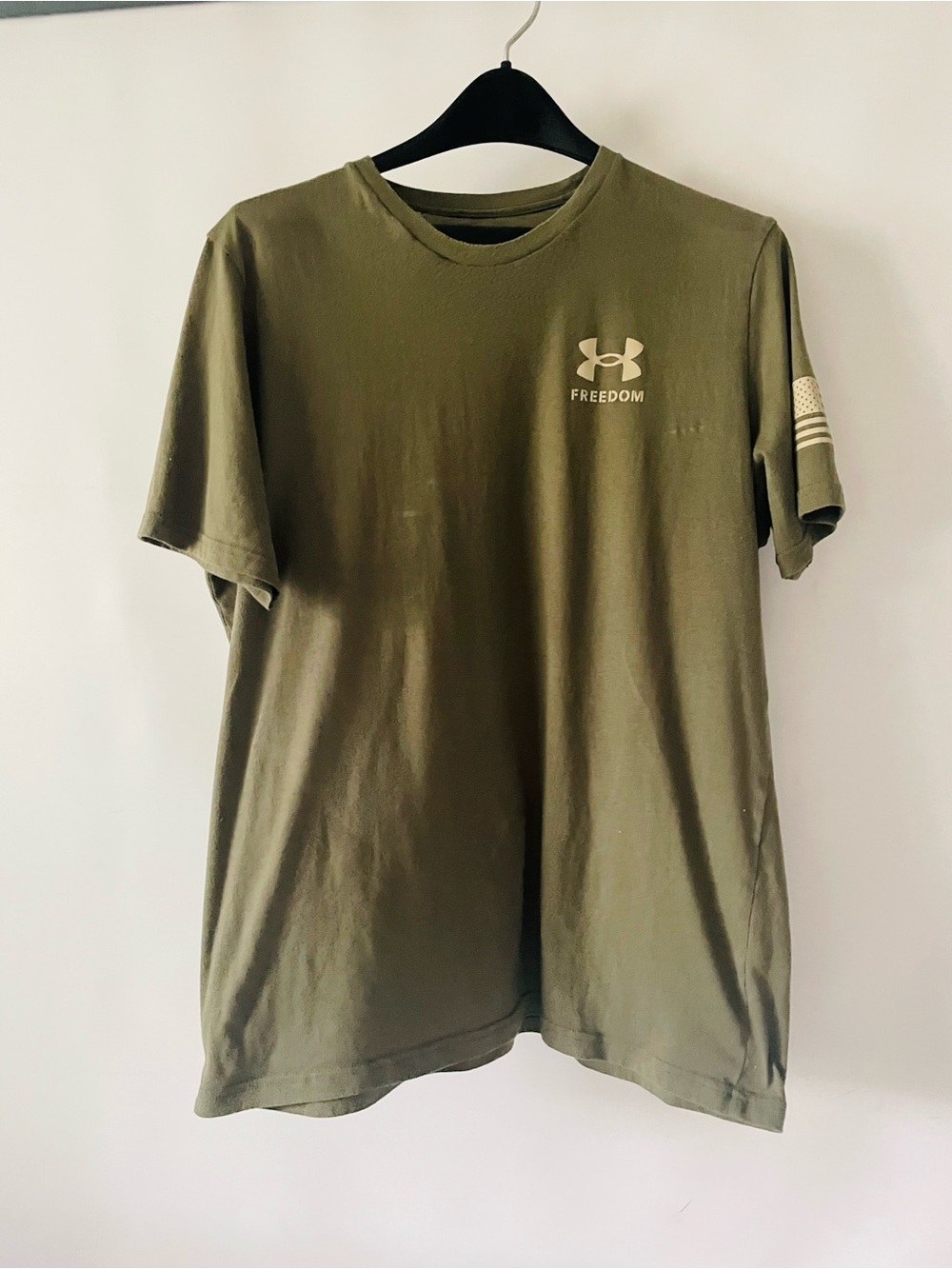 Under Armour Olive Green Freedom Logo Short Sleeve Tee